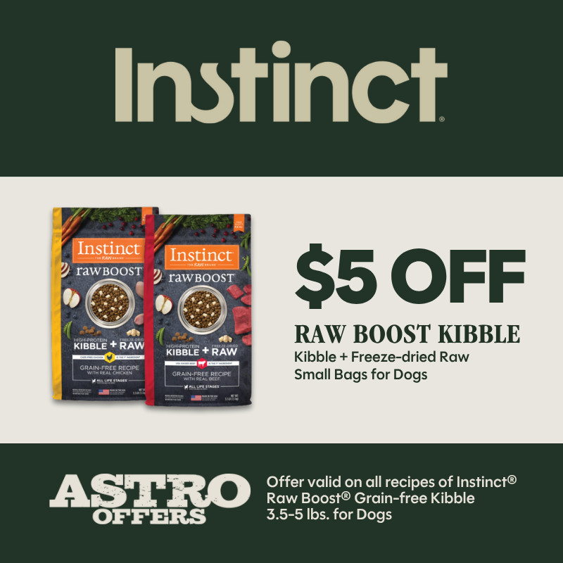 Instinct Raw Boost Kibble up to $5 OFF
