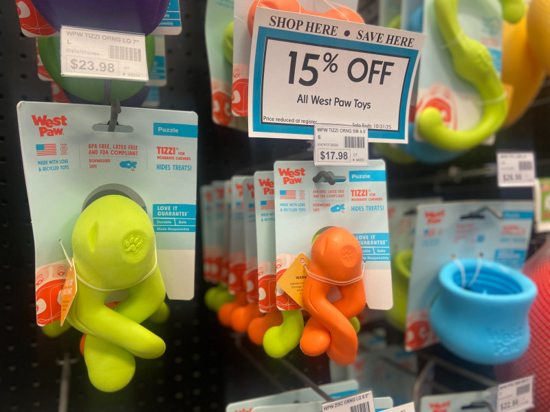West Paw toys 15% OFF