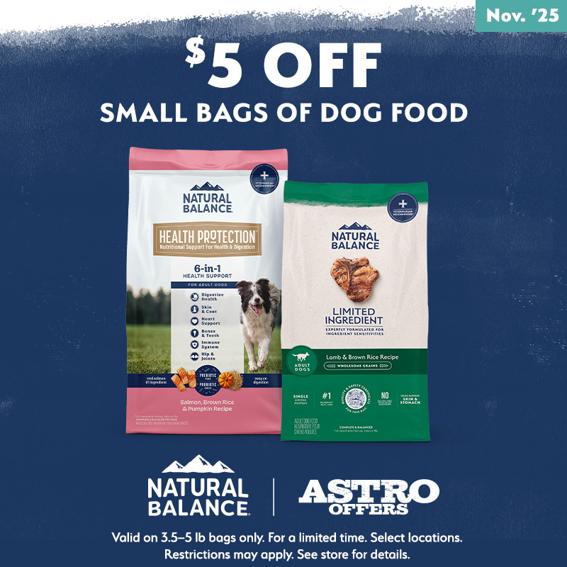 Natural Balance up to $5 OFF (not valid anniversary week)