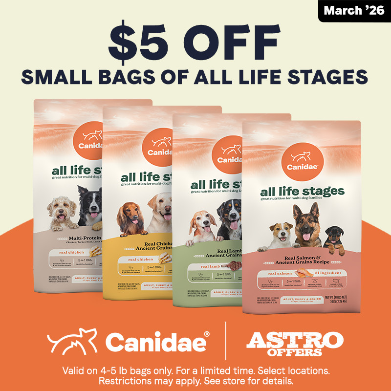 Canidae up to $5 off