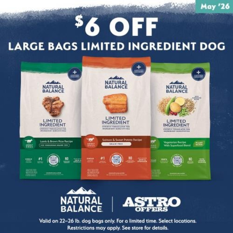 Natural Balance up to $6 OFF