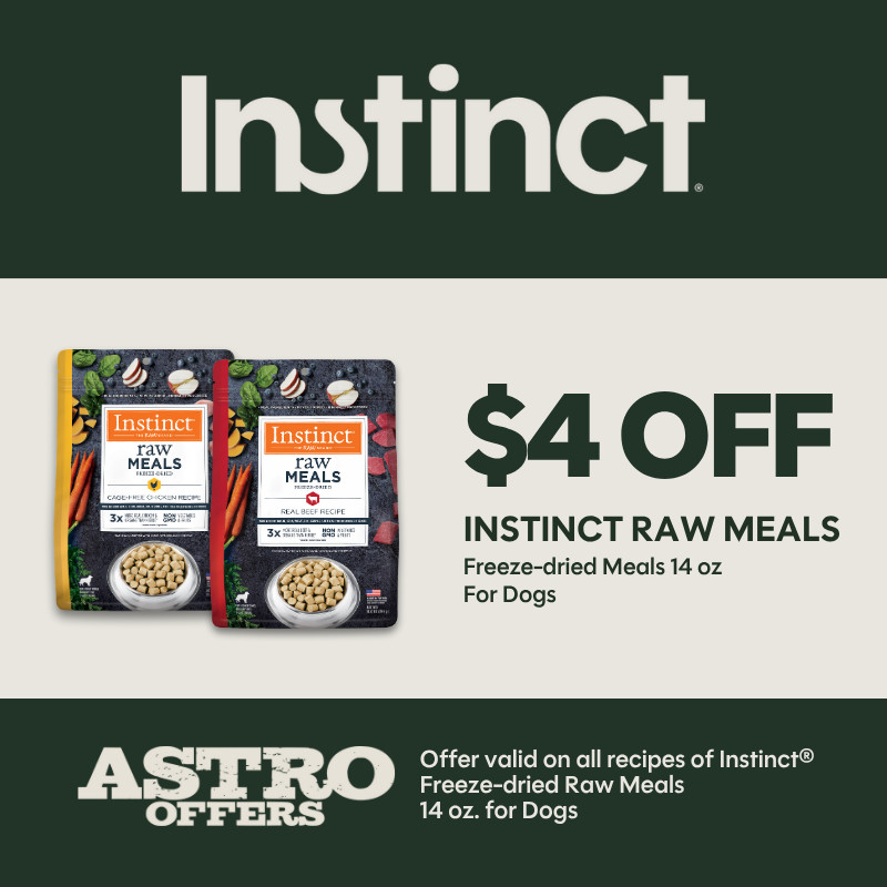 Instinct Freeze Dried up to $4 OFF