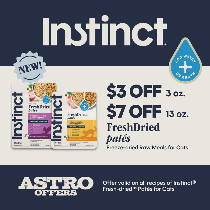 Instinct $3 OFF Fresh Dried Pates