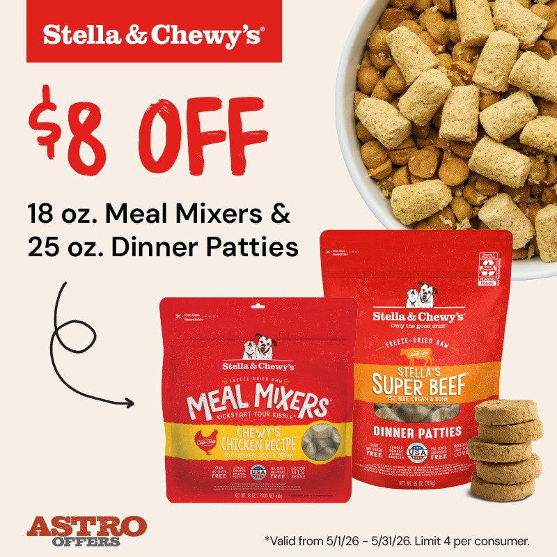 Stella & Chewy's Freeze Dried up to $8 OFF