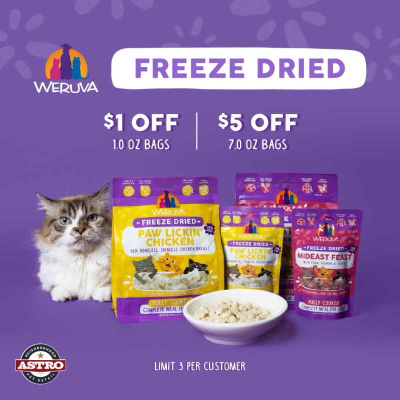Weruva Cat Freeze Dried up to $5 OFF