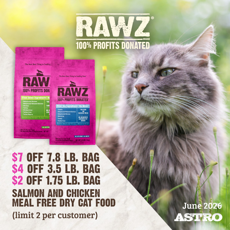 Rawz Cat Food up to $7 OFF