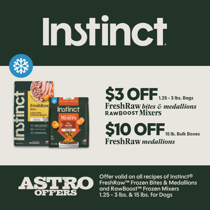 Instinct Raw up to $3 OFF