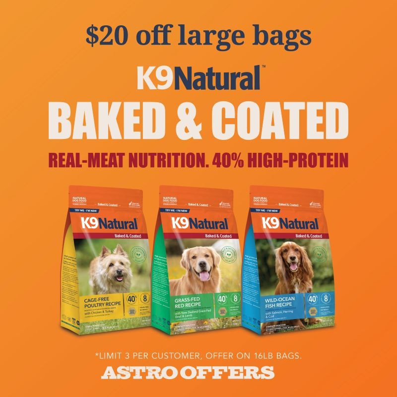 K9naturals Baked Kibble up to $20 OFF