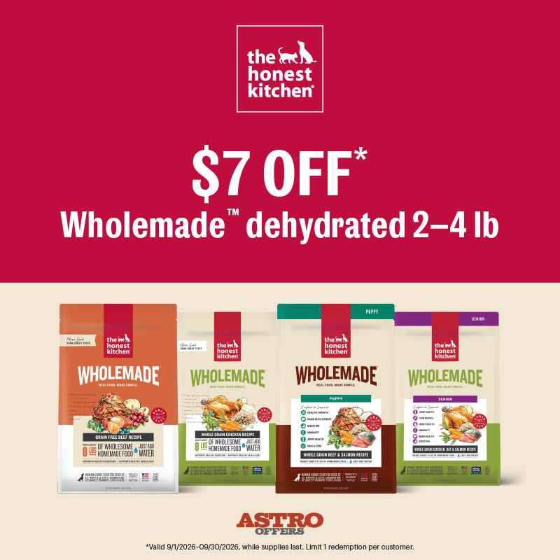 Honest Kitchen Wholemade Dehydrated up to $7 OFF