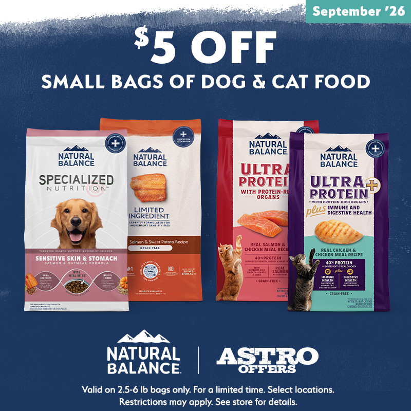 Natural Balance up to $5 OFF