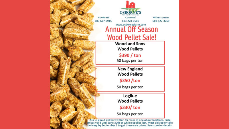 Annual Off Season Wood Pellet Sale