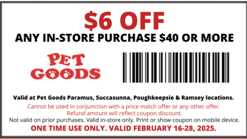 $6 OFF ANY IN-STORE PURCHASE $40 OR MORE