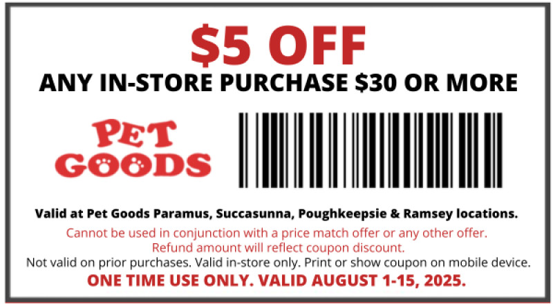 $5 OFF ANY IN-STORE PURCHASE $30 OR MORE
