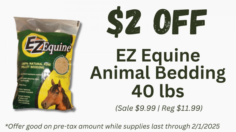 $2 OFF EZ Equine Animal Bedding 40 lbs