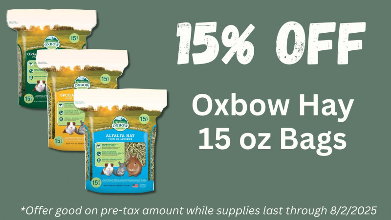 15% OFF Oxbow Hay 15oz Bags