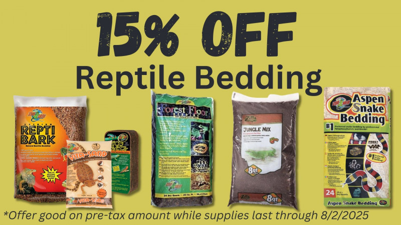 15% OFF All Reptile Bedding