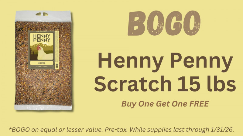 BOGO Henny Penny Scratch 15 lbs (Buy One, Get One FREE)