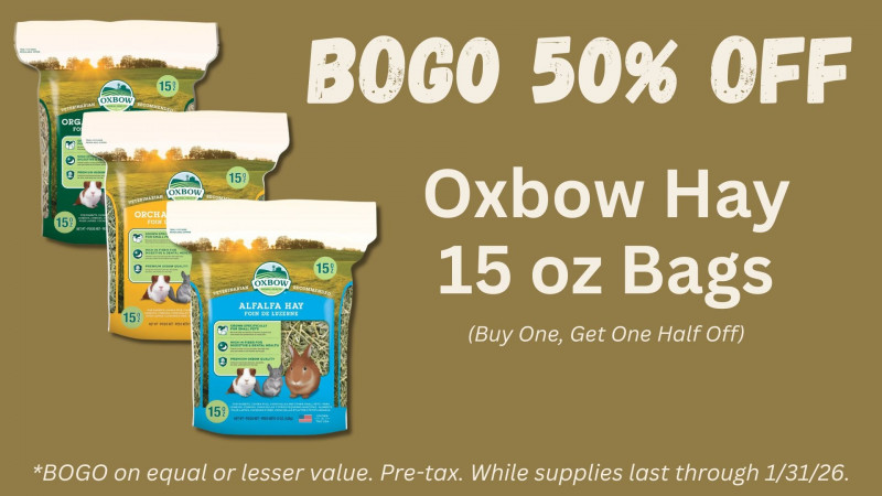 Oxbow Hay 15oz Bags BOGO 50% OFF