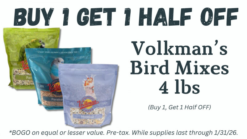 BOGO 50% OFF Volkman's Bird Mixes 4 lbs