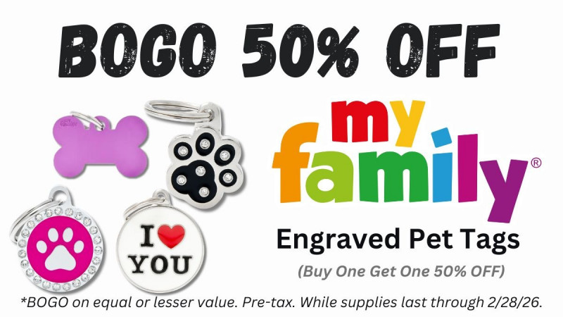 BOGO 50% OFF My Family Engraved Pet Tags