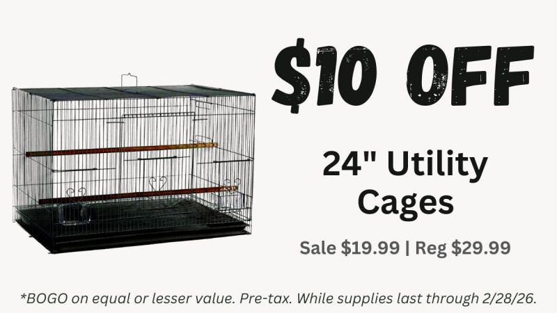 $10 OFF 24" Utility Cages (Sale $19.99 | Reg $29.99)