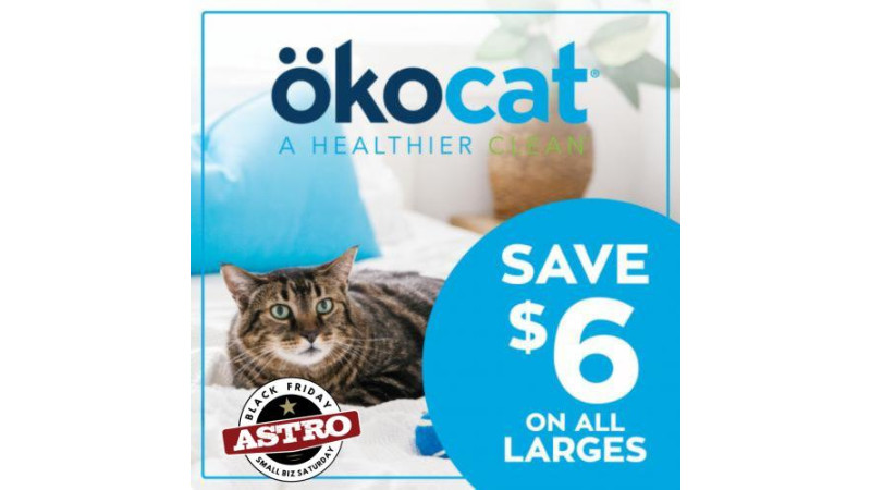 Okocat | Black Friday | $6.00 OFF Large Sizes of Litter!