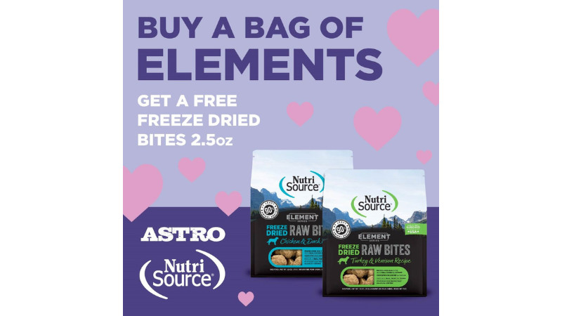 Elements | Buy a Bag of Elements Kibble, Get a 2.5oz Bag of Elements Freeze Dried FREE!