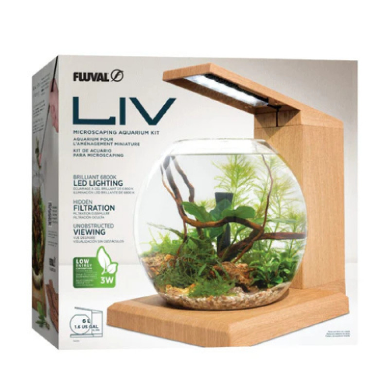 NEW Fluval Liv Aquarium Kit (Teak) $139.99