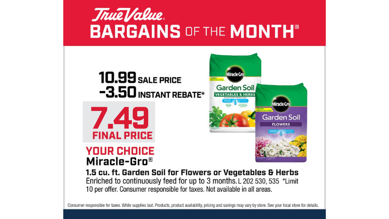 Your Choice- Miracle-Gro® 1.5 cu. ft. Garden Soil for Flowers or Vegetables & Herbs $7.49