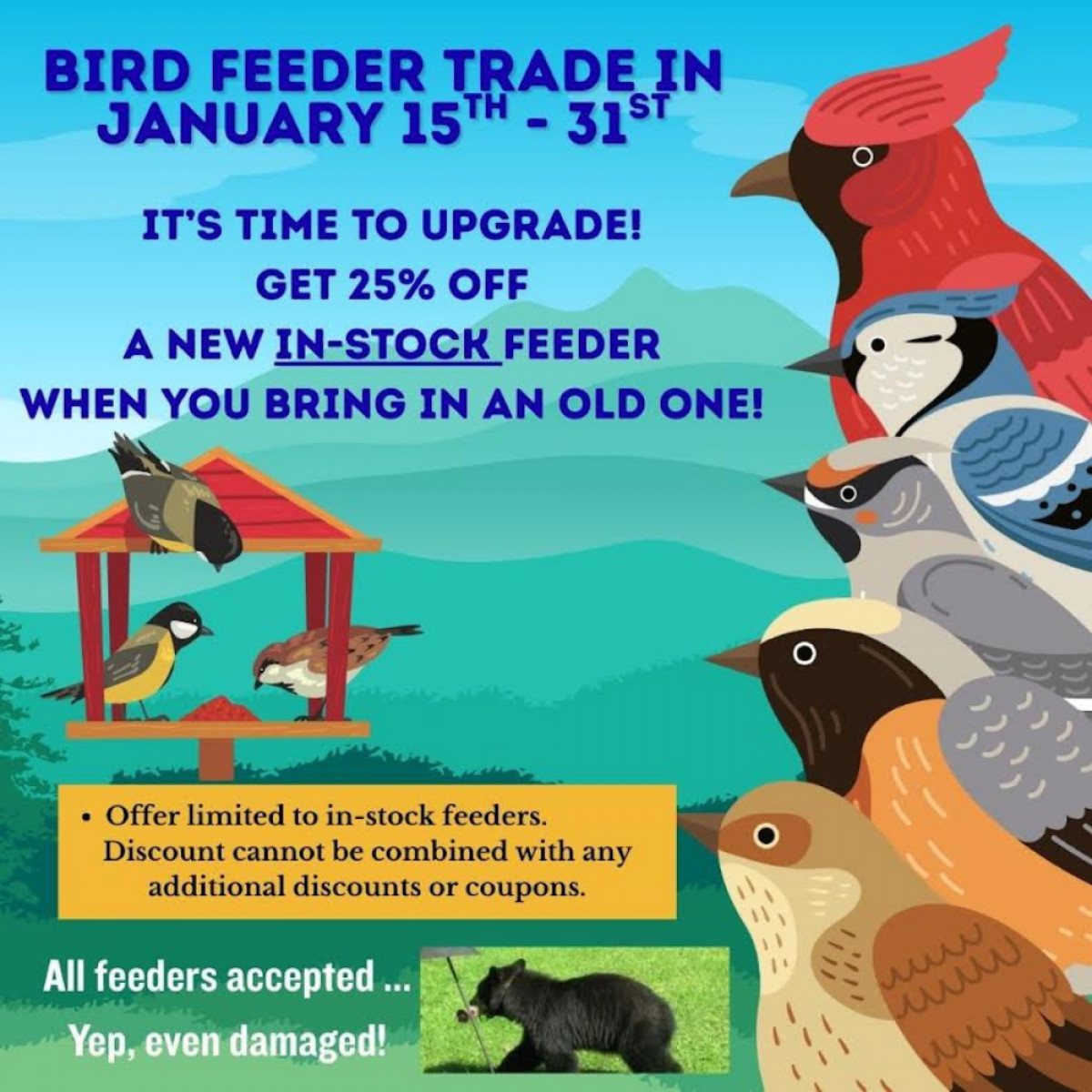 🐦 Bird Feeder Trade-In Event 🐦