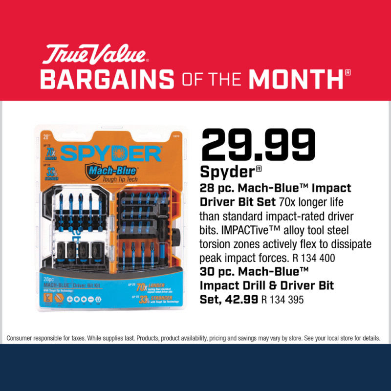 Spyder® 28 pc. Mach-Blue™ Impact Driver Bit Set $29.99
