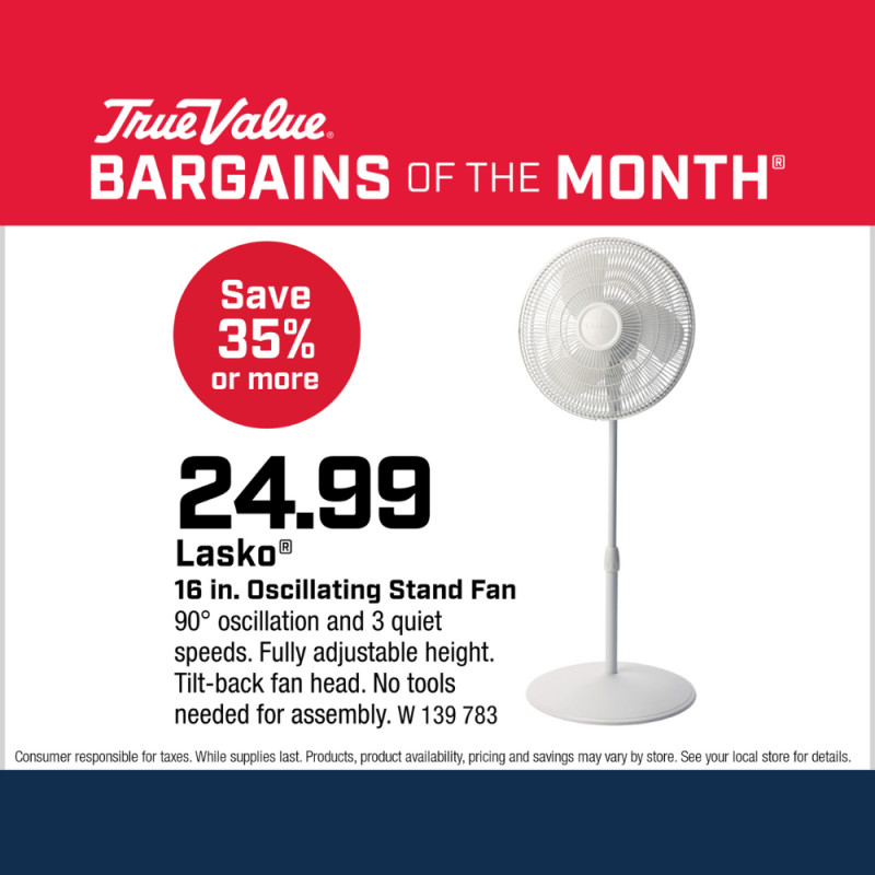 Lasko® 16 in. Oscillating Stand Fan $24.99