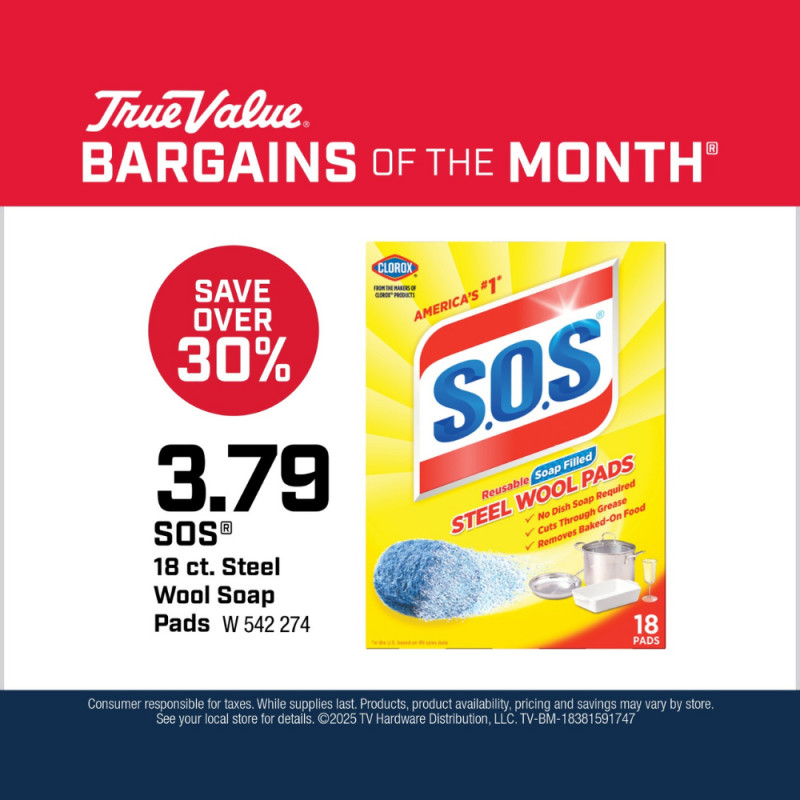 SOS® 18 ct. Steel WoolSoap Pads $3.79