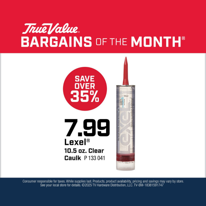 Lexel® 10.5 oz. Clear Caulk $7.99