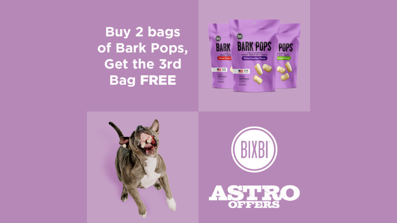 BIXBI | Buy 2, Get 1 FREE on Bark Pops