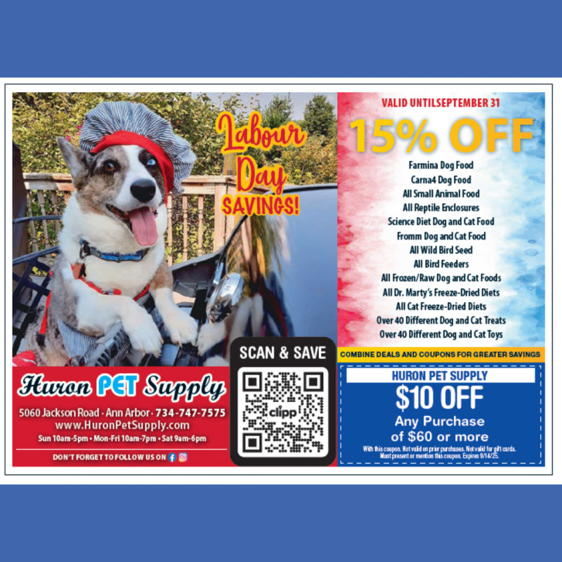 🎉 Labour Day Savings at Huron Pet Supply! 🎉