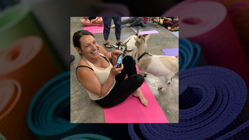 GOAT YOGA AT STARKIE BROTHERS GARDEN CENTER