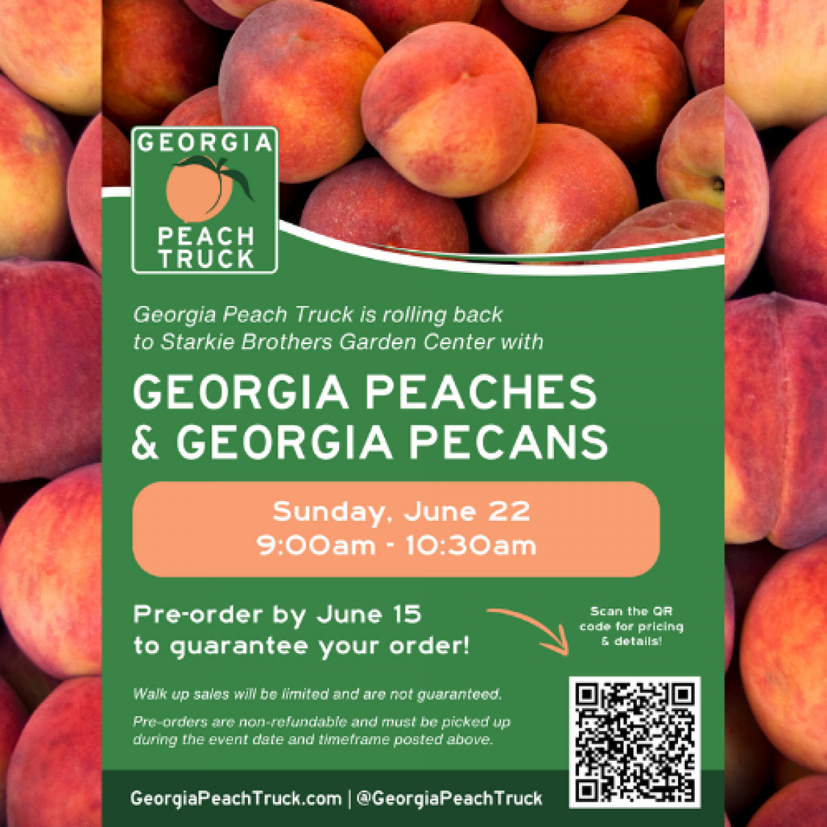GEORGIA PEACH TRUCK AT STARKIE BROTHERS GARDEN CENTER