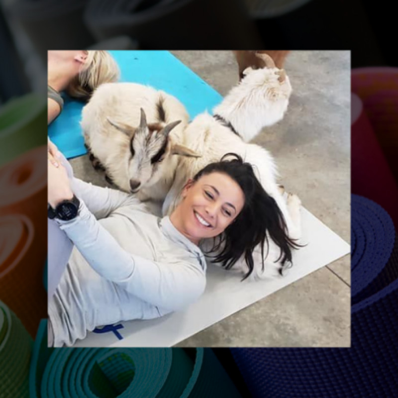GOAT YOGA AT STARKIE BROTHERS GARDEN CENTER