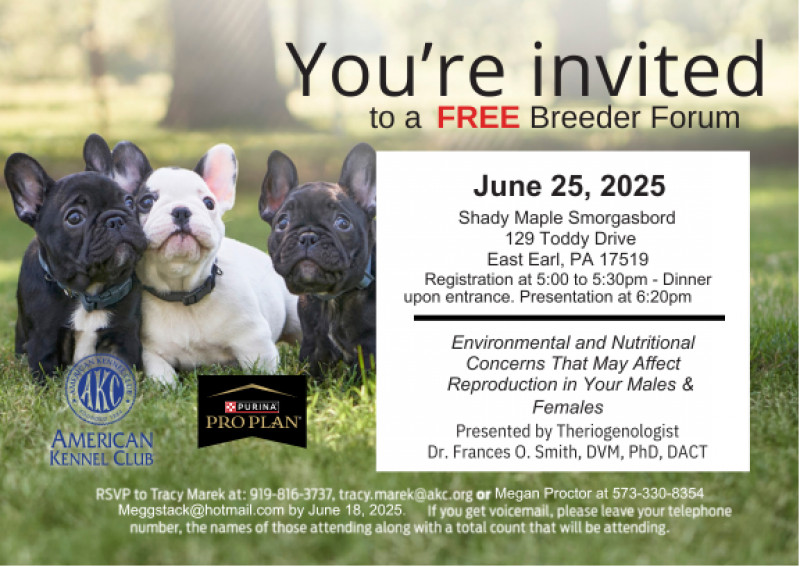 Akc Purina Breeder Fourm