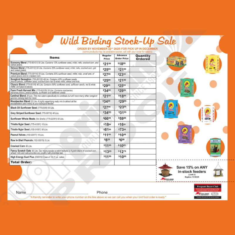 🐦 Wild Birding Stock-Up Sale!