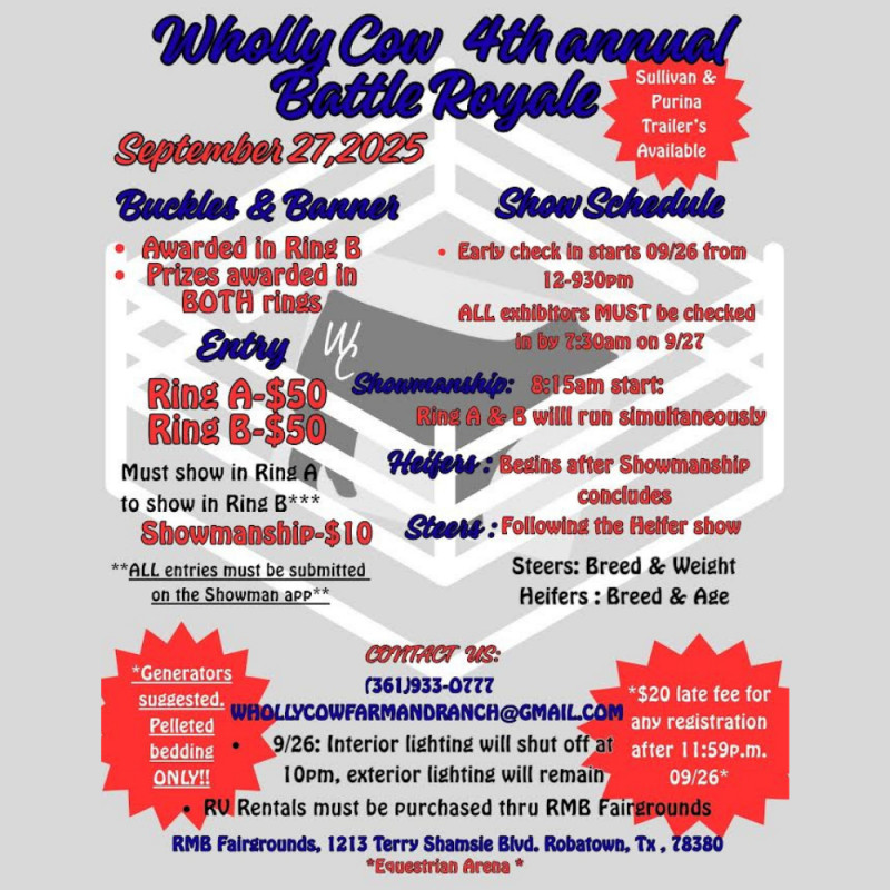 🐄 Wholly Cow 4th Annual Battle Royale