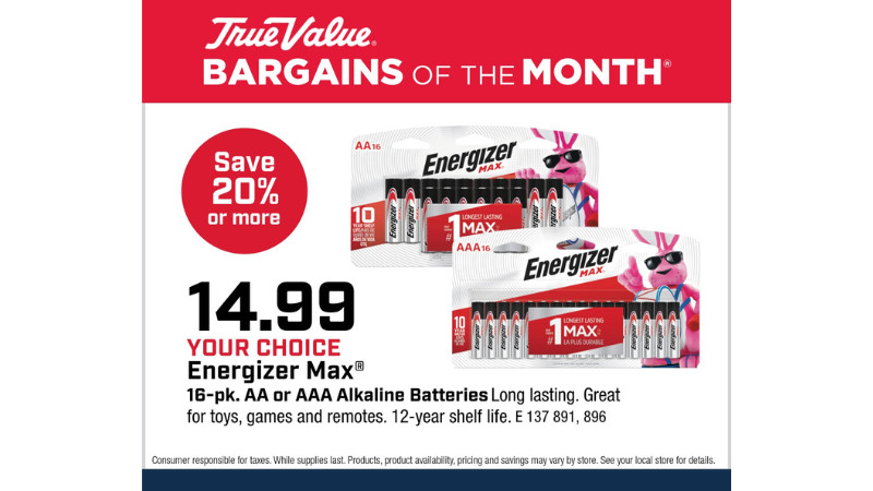 Your Choice Energizer Max® Alkaline Batteries $14.99