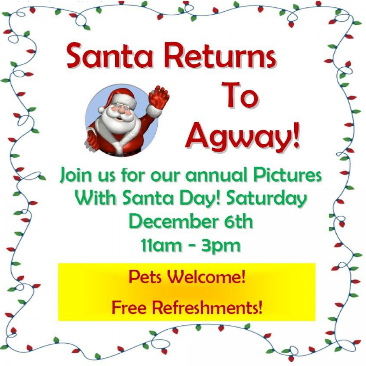 🎅 Santa Returns to Agway!