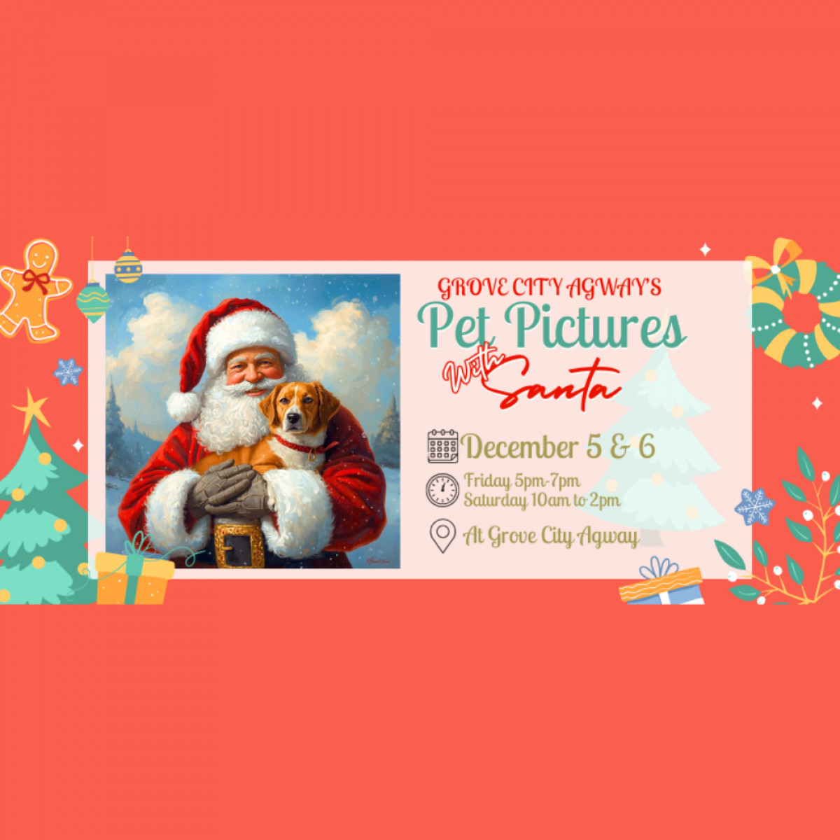 🎅🐾 Pet Pictures with Santa!