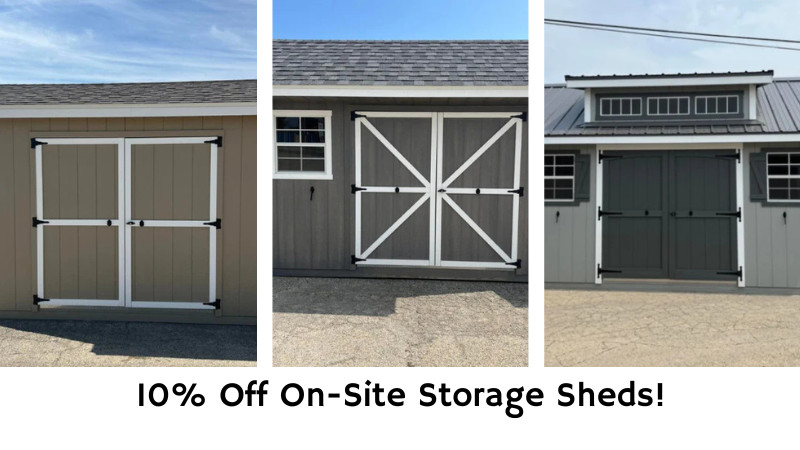 10% Off On-Site Storage Sheds