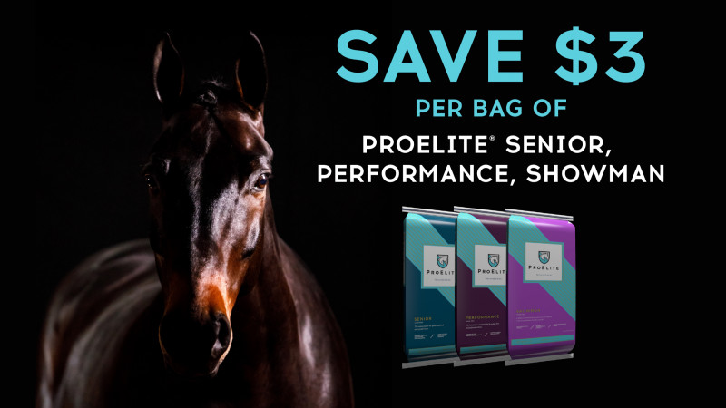 Save $3 Per Bag of ProElite Performance, ProElite Senior and ProElite Showman