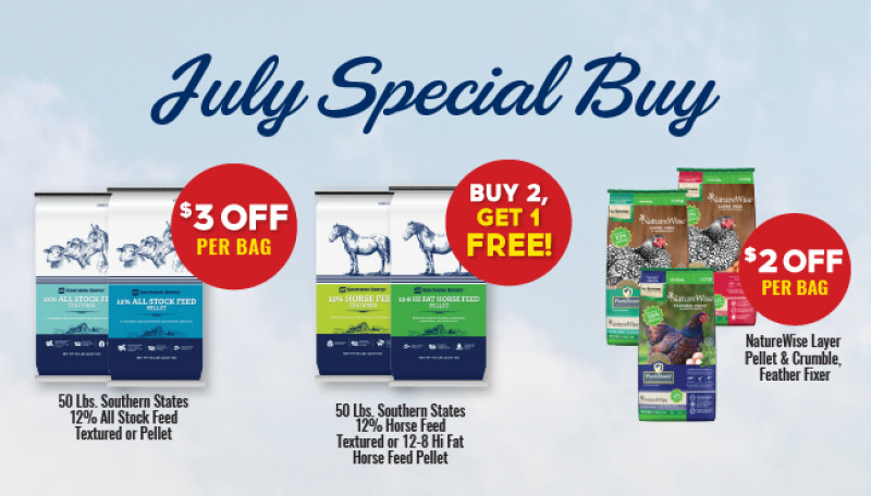 July Special Buy Summer Feed Savings are Here!