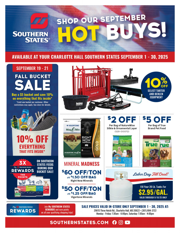 Charlotte Hall September Hot Buys!