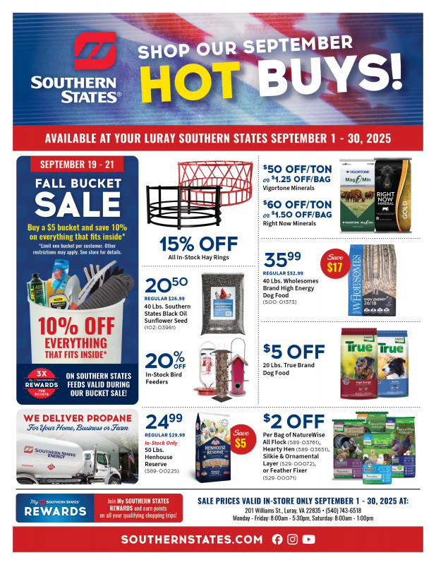 Luray September Hot Buys!